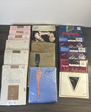 Vintage Pantyhose Tights Lot of 15 Alberts Falke Dior Burlington NOS Assorted